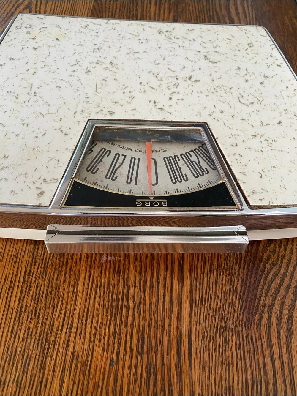 Vintage MCM 1950s Atomic Era Borg Bathroom Scale